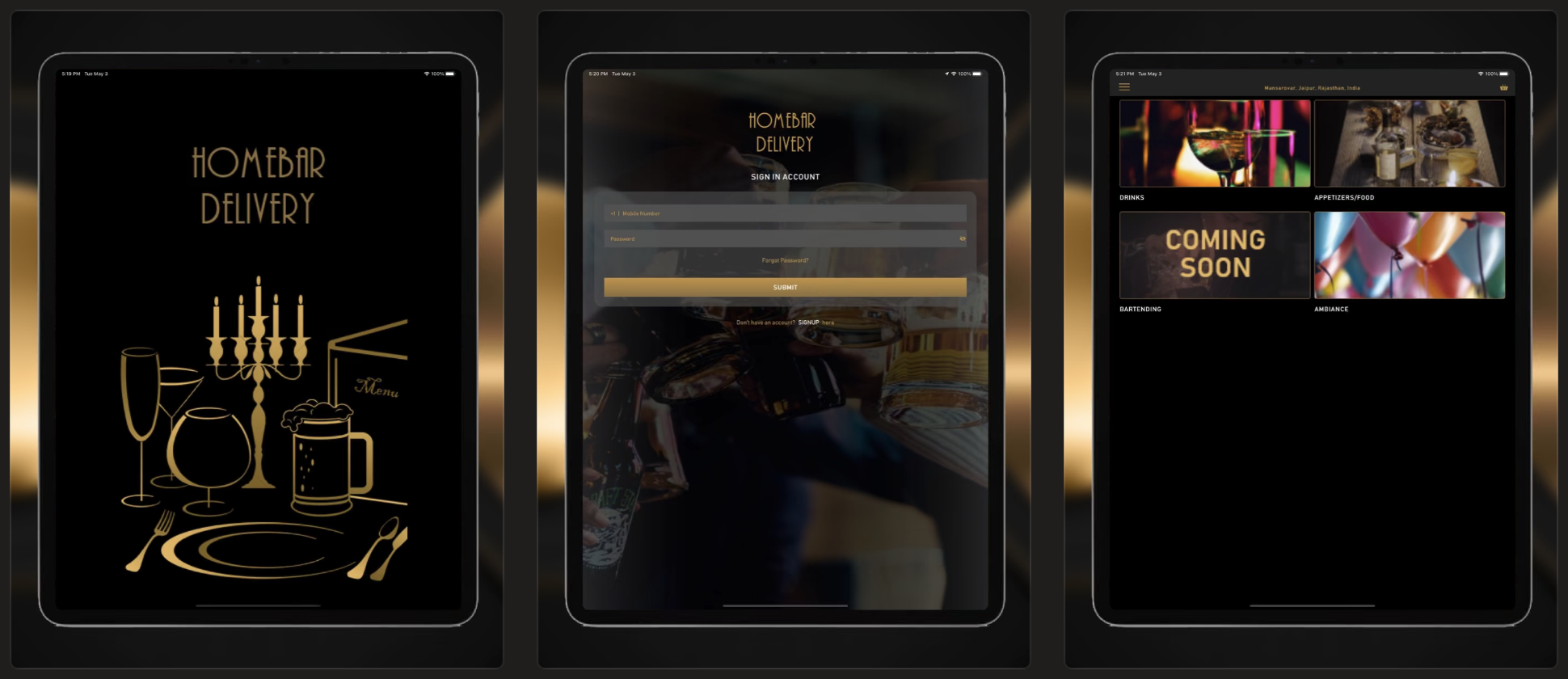Home Bar Header